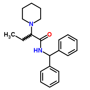 n-(二苯基甲基)-alpha-乙基-1-哌啶乙酰胺结构式_37390-25-3结构式