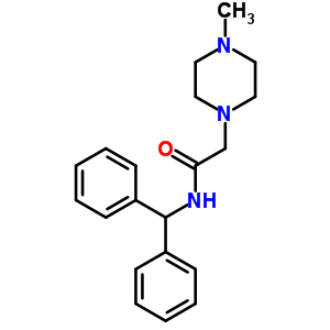 n-(二苯基甲基)-4-甲基-1-哌嗪乙酰胺结构式_37390-28-6结构式