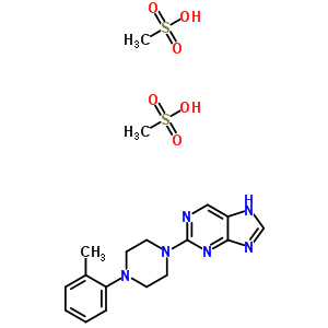 Methanesulfonic acid,2-[4-(2-methylphenyl)piperazin-1-yl ]-7h-purine Structure,37425-16-4Structure