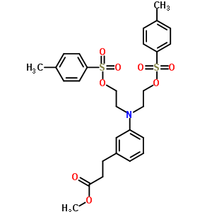 Methyl 3-[3-[bis[2-(4-methylphenyl)sulfonyloxyethyl]amino]phenyl]propanoate Structure,3753-41-1Structure