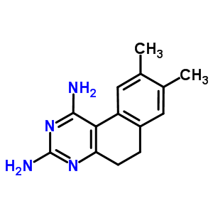 Benzo(f)quinazoline-1,3-diamine, 5,6-dihydro-8,9-dimethyl- Structure,37598-81-5Structure