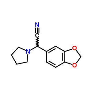 1-Pyrrolidineacetonitrile,a-1,3-benzodioxol-5-yl- Structure,37673-03-3Structure