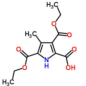 3,5-Bis(ethoxycarbonyl)-4-methyl-1h-pyrrole-2-carboxylic acid Structure,37789-75-6Structure