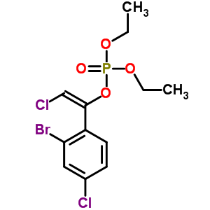 1-(2-Bromo-4-chlorophenyl)-2-chloroethenyl diethyl phosphate Structure,37913-80-7Structure