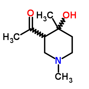 1-(4-羟基-1,4-二甲基-3-哌啶)-乙酮结构式_37994-62-0结构式