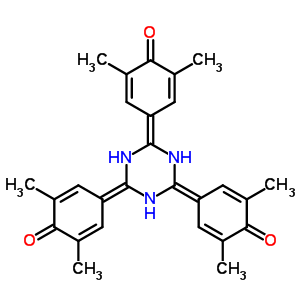 4-[4,6-双(3,5-二甲基-4-氧代-1-环六-2,5-二enyl)-1,3,5-噻嗪an-2-基]-2,6-二甲基-2,5-环己二烯-1-酮结构式_38013-14-8结构式