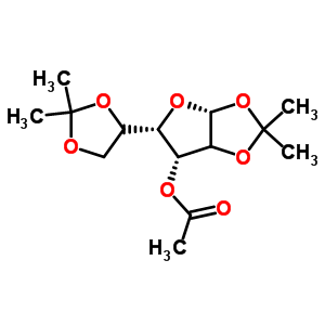 3-乙酰基-1,2:5,6-二-O-异亚丙基-alpha-D-乳呋喃糖结构式_38166-65-3结构式