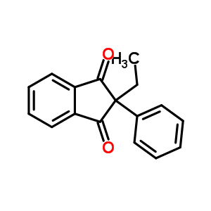 2-Ethyl-2-phenyl-indene-1,3-dione Structure,3817-97-8Structure