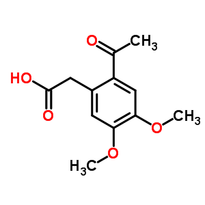 (2-乙酰基-4,5-二甲氧基苯基)乙酸结构式_38210-84-3结构式