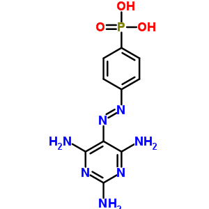 Phosphonic acid, (p-((2,4,6-triamino-5-pyrimidinyl)azo)phenyl)- Structure,3822-79-5Structure