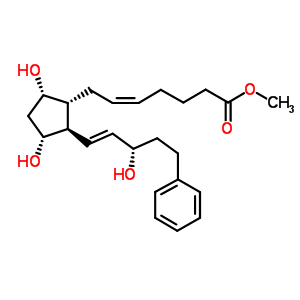 (Z)-7-[(1r,2r,3r,5s)-3,5-二羟基-2-((e)-(s)-3-羟基-5-苯基-1-戊烯)-环戊基]-5-庚烯酸甲酯结构式_38315-47-8结构式