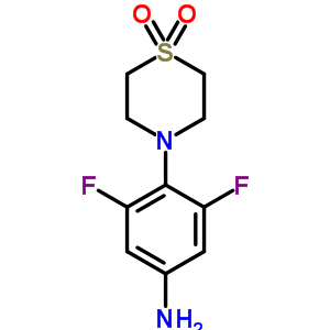 4-(1,1-二氧化物硫代吗啉-4-基)-3,5-二氟苯胺结构式_383199-91-5结构式