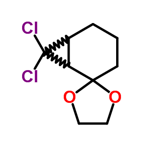 Spiro[bicyclo[4.1.0]heptane-2,2-[1,3]dioxolane], 7,7-dichloro- Structure,38334-84-8Structure