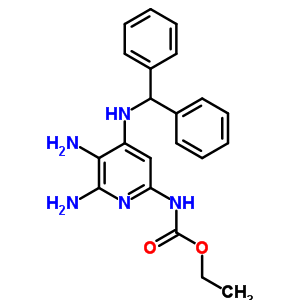 Ethyl n-[5,6-diamino-4-(benzhydrylamino)pyridin-2-yl]carbamate Structure,38359-68-1Structure