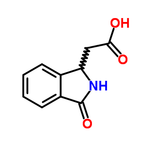 [1(3H)-异吲哚啉酮-3-基]乙酸结构式_3849-22-7结构式