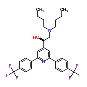 1-[2,6-Bis[4-(trifluoromethyl)phenyl]pyridin-4-yl]-2-(dibutylamino)ethanol hydrochloride Structure,38492-76-1Structure