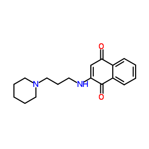 2-[[3-(1-哌啶基)丙基]氨基]-1,4-萘二酮结构式_38528-39-1结构式