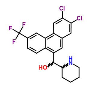 [2,3-二氯-6-(三氟甲基)菲-9-基]-(2-哌啶)甲醇结构式_38644-21-2结构式