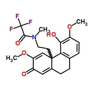 n-[2-(9,10-二氢-5-羟基-3,6-二甲氧基-2-氧代-4a(2H)-菲)乙基]-2,2,2-三氟-n-甲基-乙酰胺结构式_38726-49-7结构式