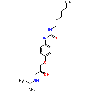 1-Hexyl-3-[4-[2-hydroxy-3-(propan-2-ylamino)propoxy]phenyl ]urea Structure,38748-24-2Structure