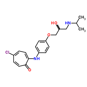 5-Chloro-2-[[4-[2-hydroxy-3-[(1-methylethyl)amino]propoxy]phenyl ]amino]-2,4,6-cycloheptatrien-1-one Structure,38767-87-2Structure