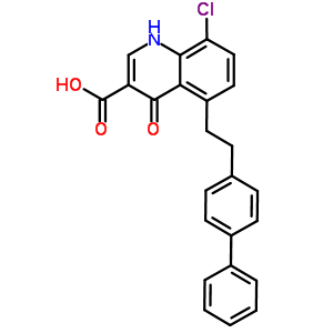 8-氯-4-氧代-5-[2-(4-苯基苯基)乙基]-1H-喹啉-3-羧酸结构式_38913-32-5结构式