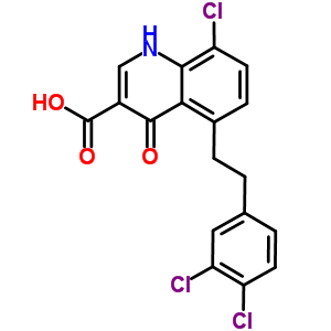 8-氯-5-[2-(3,4-二氯苯基)乙基]-4-氧代-1H-喹啉-3-羧酸结构式_38913-43-8结构式