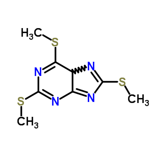 9H-purine,2,6,8-tris(methylthio)- Structure,39013-71-3Structure