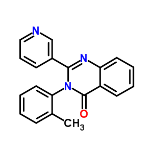 2-(3-吡啶)-3-(2-甲基苯基)-3,4-二氢喹唑啉-4-酮结构式_39142-69-3结构式