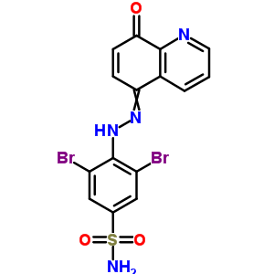 3,5-二溴-4-[2-(8-氧代喹啉-5-基)肼基]苯磺酰胺结构式_39150-44-2结构式