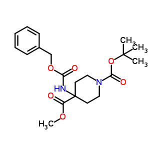 4-[[(Phenylmethoxy)carbonyl]amino]-1,4-piperidinedicarboxylic acid 1-(1,1-dimethylethyl) 4-methyl ester Structure,392331-67-8Structure