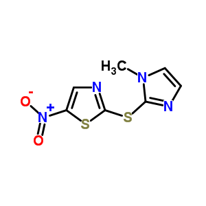 2-(1-Methylimidazol-2-yl)sulfanyl-5-nitro-1,3-thiazole Structure,39259-57-9Structure