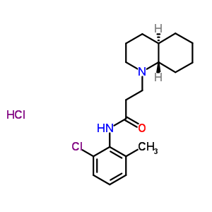 3-[(4aR,8aS)-3,4,4a,5,6,7,8,8a-八氢-2H-喹啉-1-基]-N-(2-氯-6-甲基苯基)丙酰胺盐酸盐结构式_39489-94-6结构式