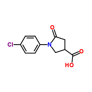 1-(4-氯苯基)-5-氧代吡咯烷-3-羧酸结构式_39629-87-3结构式