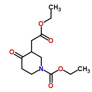 1-(Ethoxycarbonyl)-4-oxo-3-piperidineacetic acid ethyl ester Structure,39716-33-1Structure