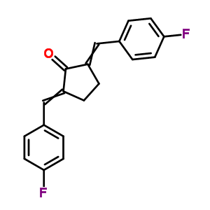 Cyclopentanone,2,5-bis[(4-fluorophenyl)methylene]- Structure,398-84-5Structure