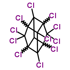 1,2,3,4,5,5,6,7,9,10,10- Undecachloropentacyclo(5.3.0.0.0.0)decane Structure,39801-14-4Structure