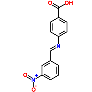 Benzoic acid,4-[[(3-nitrophenyl)methylene]amino]- Structure,3996-28-9Structure