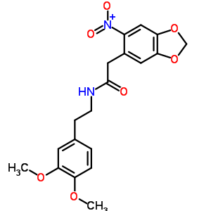 N-[2-(3,4-dimethoxyphenyl)ethyl]-2-(6-nitrobenzo[1,3]dioxol-5-yl)acetamide Structure,40042-36-2Structure