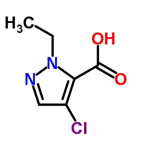 4-Chloro-1-ethyl-1H-pyrazole-5-carboxylic acid Structure,400756-39-0Structure