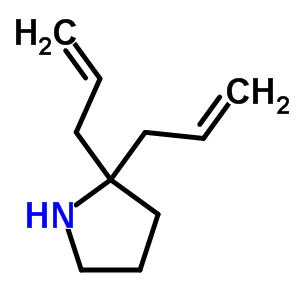 2,2-二烯丙基-吡咯烷结构式_40162-97-8结构式