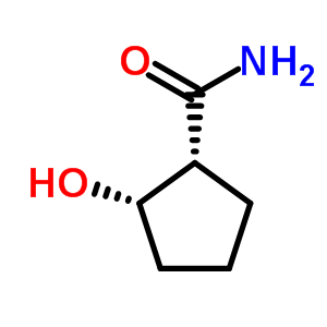 顺式-2-羟基-1-环戊烷羧酰胺结构式_40481-98-9结构式