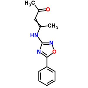 4-[(5-苯基-1,2,4-噁二唑-3-基)氨基]-3-戊烯-2-酮结构式_40483-37-2结构式