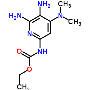 Ethyl n-(5,6-diamino-4-dimethylamino-pyridin-2-yl)carbamate Structure,40497-67-4Structure