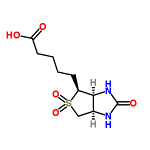 5-[(3aR,6S,6aS)-2,5,5-三氧代-1,3,3a,4,6,6a-六氢噻吩并[3,4-d]咪唑-6-基]戊酸结构式_40720-05-6结构式