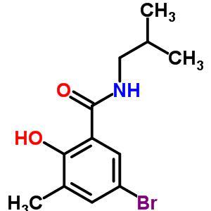 N-isobutyl-5-brom-2-hydroxy-3-methylbenzamide Structure,40912-90-1Structure