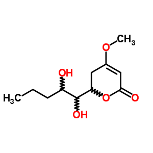 6-(1,2-Dihydroxypentyl)-4-methoxy-5,6-dihydropyran-2-one Structure,41164-59-4Structure