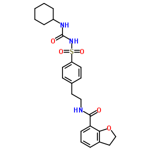 N-(2-(4-((((cyclohexylamino)carbonyl)amino)sulfonyl)phenyl)ethyl)-2,3-dihydro-7-benzofurancarboxamide Structure,41177-35-9Structure