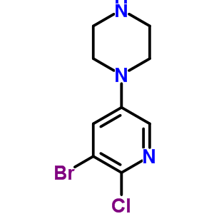 1-(6-Chloro-5-bromo-3-pyridyl)piperazine Structure,412347-55-8Structure