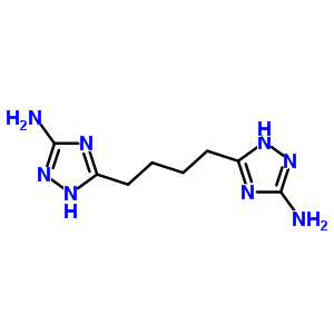 5-[4-(5-氨基-2H-1,2,4-噻唑-3-基)丁基]-1H-1,2,4-噻唑-3-胺结构式_41442-92-6结构式